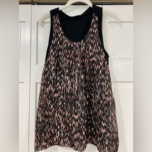 Theory black/multi-colored tank top